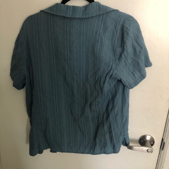 Blue Button up T - Picture 2 of 3